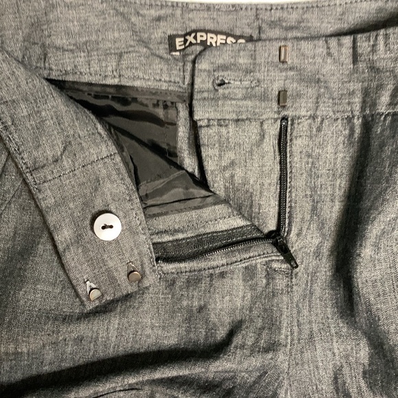 Express Pleat Front Black/ Grayish Shorts - Picture 10 of 12